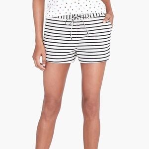 J crew linen blend navy and white striped shorts size small